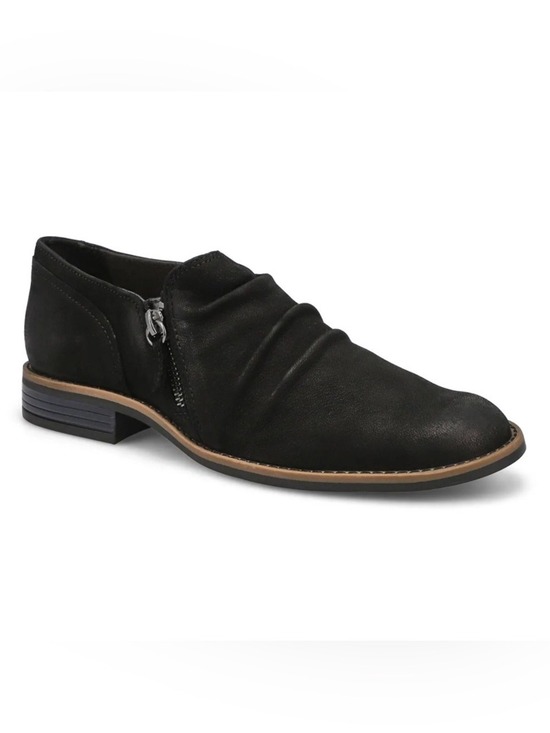 Clarks Shoes - Clarks Camzin Pace Wide Width Black Leather Nubuck Shoes Ankle Booties